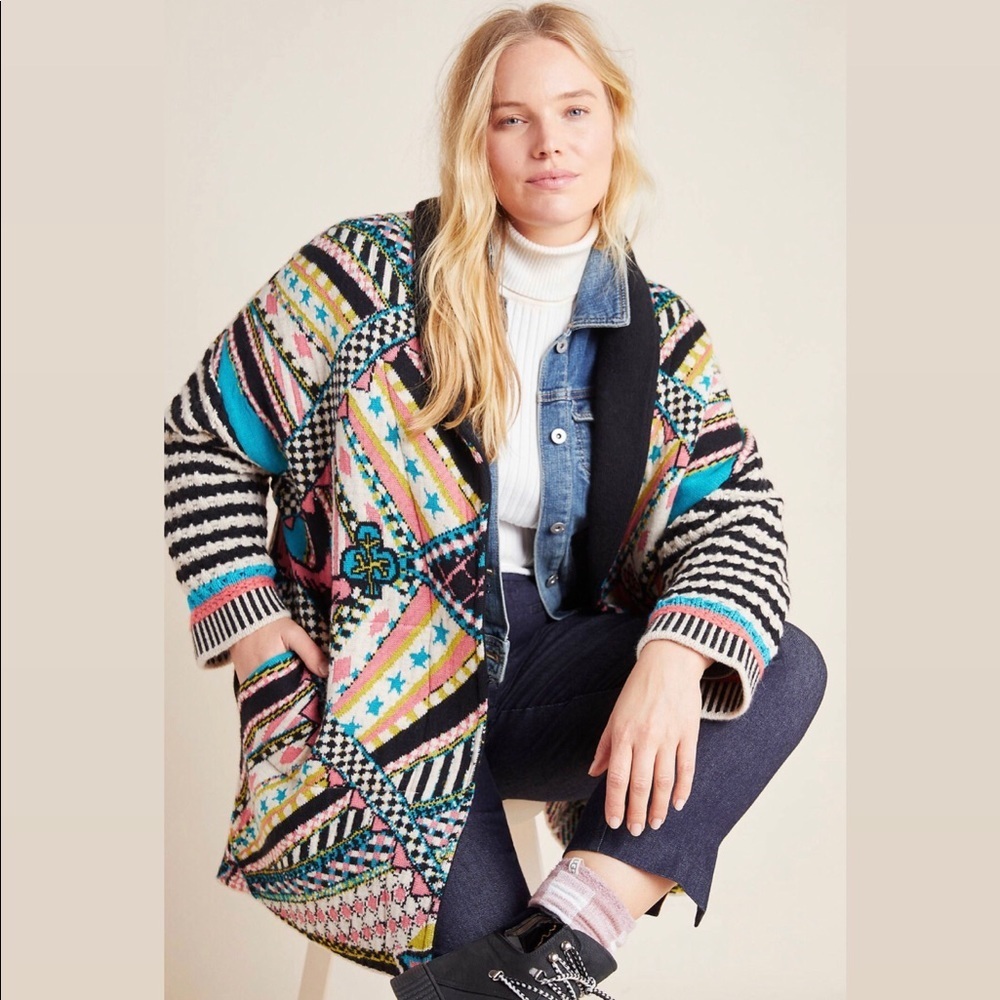 Anthropologie Multicolor Patterned Jacket - Picture 5 of 11